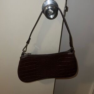Like new JW Pei brown croc mini bag